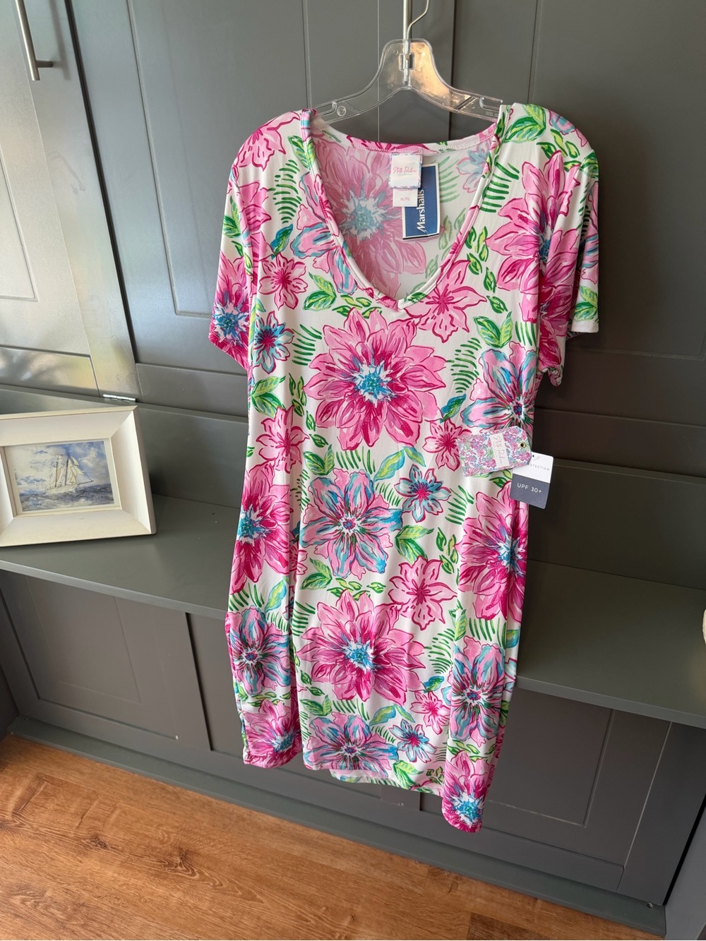 Floral V-Neck Swim Coverup